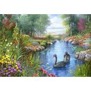 Puzzle Castorland Cisnes Negros de 1500 Piezas