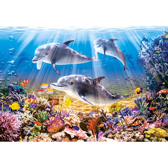 Puzzle Castorland Delfines Bajo el Agua de 500 Piezas