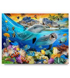Puzzle Castorland Delfines en el Trópico de 100 Piezas
