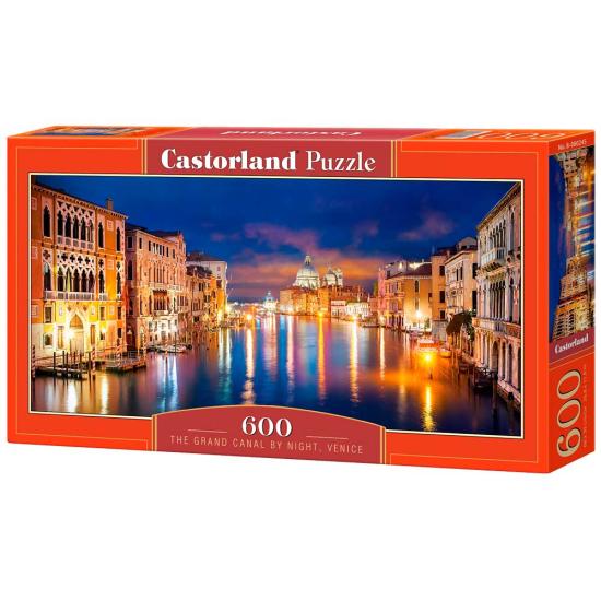 Puzzle Castorland El Gran Canal de Noche, Venecia de 600 Piezas