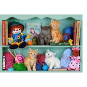 Puzzle Castorland Estantería de Gatitos de 500 Piezas