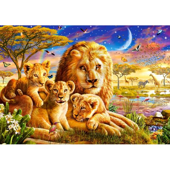 Puzzle Castorland Familia de Leones de 500 Piezas