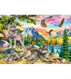 Puzzle Castorland Familia de Lobos y Águilas de 1000 Pzs