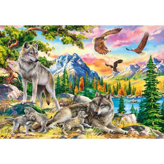 Puzzle Castorland Familia de Lobos y Águilas de 1000 Pzs Puzzle Castorland Familia de Lobos y Águilas de 1000 Pzs
