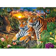 Puzzle Castorland Familia de Tigres de 2000 Piezas