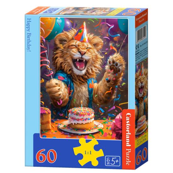 Puzzle Castorland Feliz Cumpleaños León de 60 Piezas
