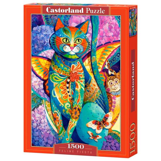 Puzzle Castorland Fiesta Felina de 1500 Piezas