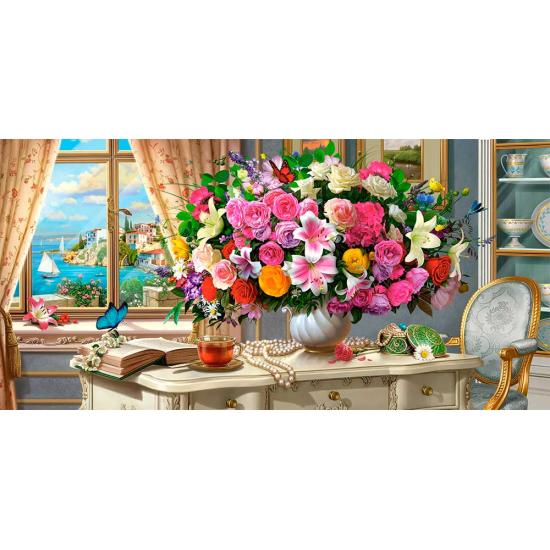 Puzzle Castorland Flores de Verano y Taza de Té de 4000 Piezas