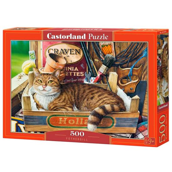 Puzzle Castorland Fothergill, El Gato en la Caja de 500 Piezas