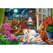 Puzzle Castorland Gatitos en el Tejado de 1500 Piezas