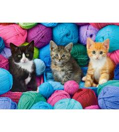 Puzzle Castorland Gatitos en Tienda de Hilos de 300 Piezas