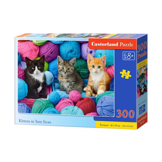 Puzzle Castorland Gatitos en Tienda de Hilos de 300 Piezas