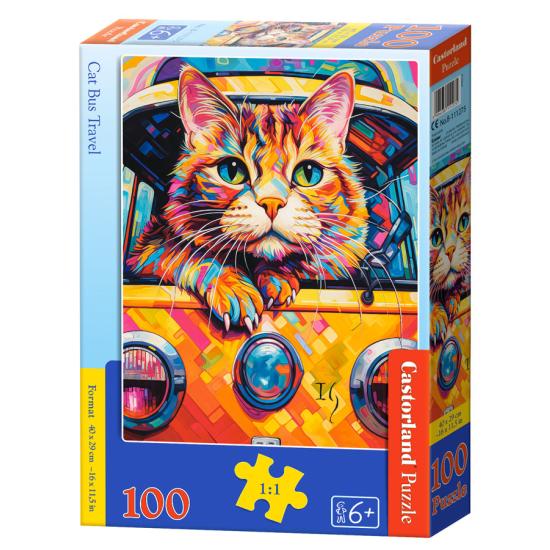 Puzzle Castorland Gato En Bus de 100 Piezas