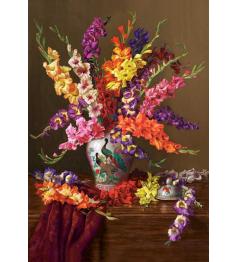 Puzzle Castorland Gladiolos en Jarrón Chino de 1000 Pzs
