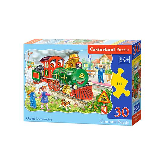 Puzzle Castorland La Locomotora Verde de 30 Piezas