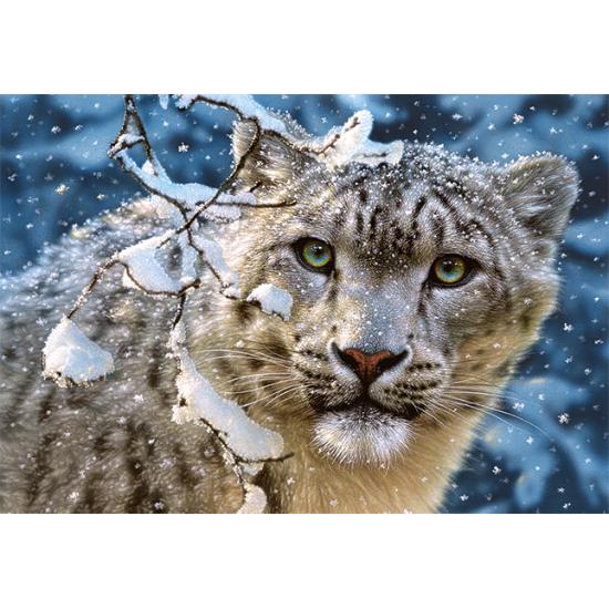 Puzzle Castorland Leopardo en la Nieve de 1500 Piezas
