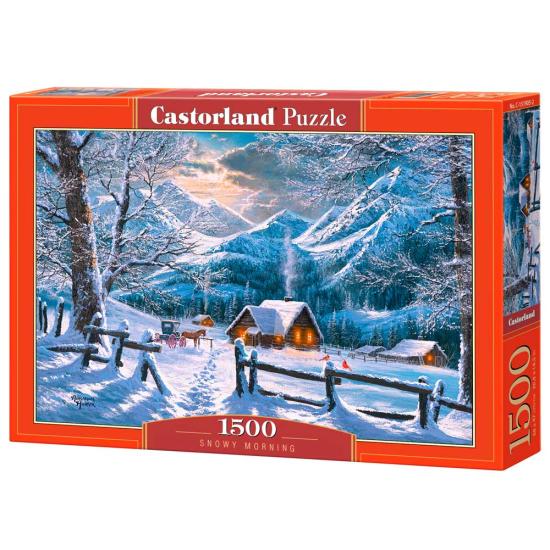 Puzzle Castorland Mañana Nevada de 1500 Piezas Puzzle Castorland Mañana Nevada de 1500 Piezas