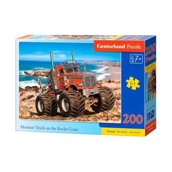 Puzzle Castorland Monster Truck en Costa Rocosa de 200 Pzs