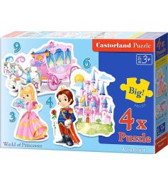 Puzzle Castorland Mundo de Principes y Princesas 3+4+6+9