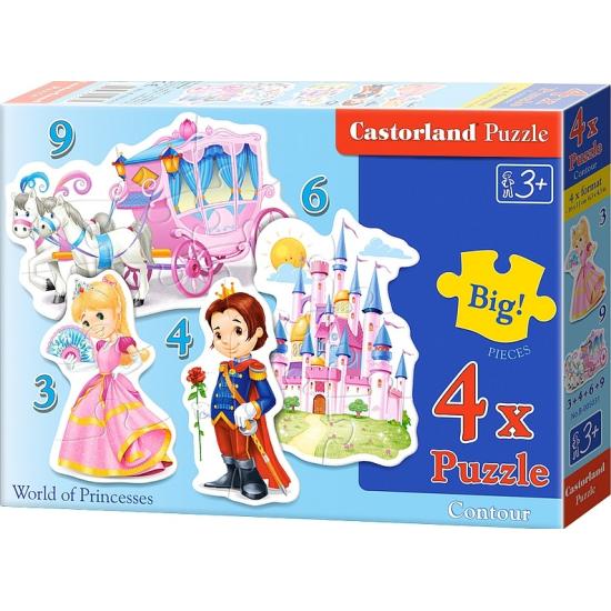 Puzzle Castorland Mundo de Principes y Princesas 3+4+6+9