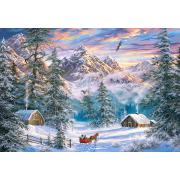 Puzzle Castorland Navidad en la Montaña de 1000 Piezas