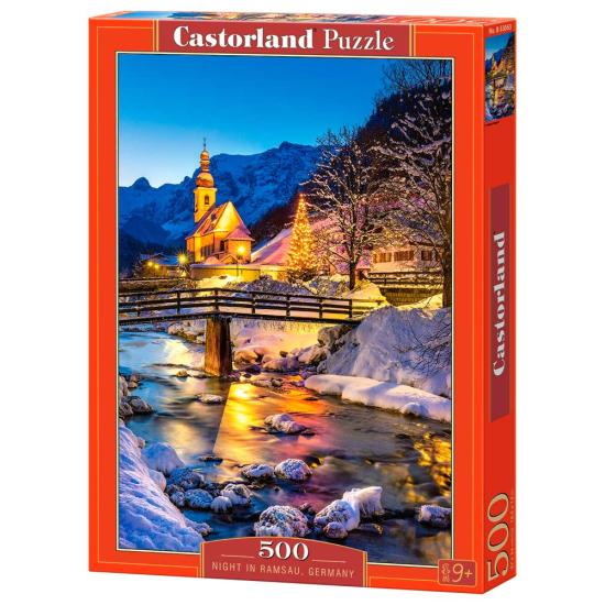 Puzzle Castorland  Noche en Ramsau, Alemania de 500 Piezas