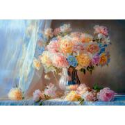 Puzzle Castorland Peonías Pastel de 1500 Piezas