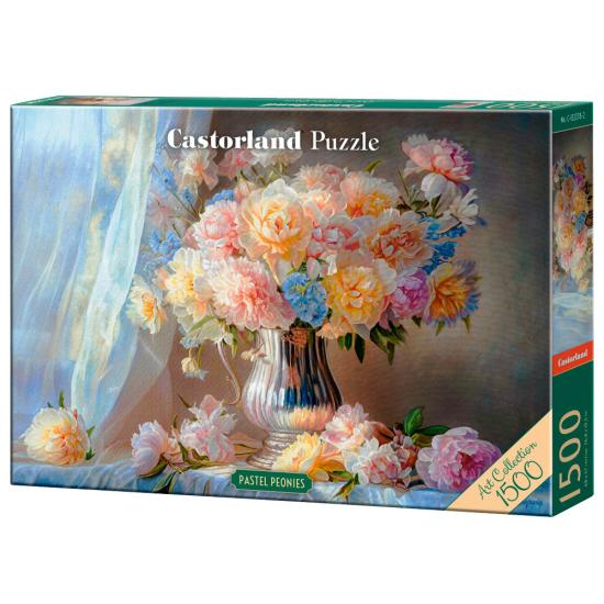 Puzzle Castorland Peonías Pastel de 1500 Piezas