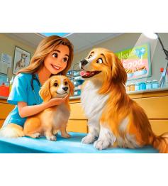 Puzzle Castorland Perros En El Veterinario 120 Piezas