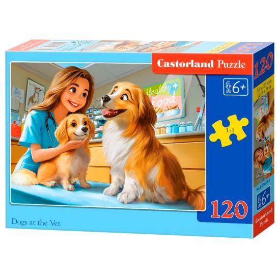 Puzzle Castorland Perros En El Veterinario 120 Piezas