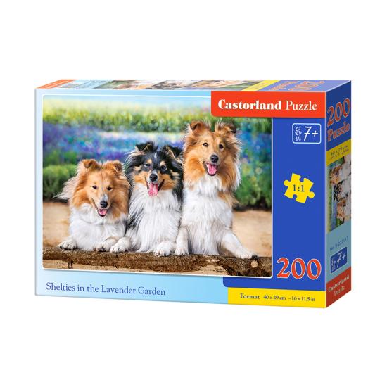 Puzzle Castorland Perros Shelties en las Lavandas de 200 Pzs Puzzle Castorland Perros Shelties en las Lavandas de 200 Pzs