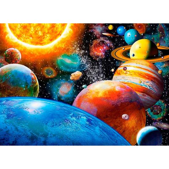 Puzzle Castorland Planetas y sus Lunas de 300 Piezas Puzzle Castorland Planetas y sus Lunas de 300 Piezas