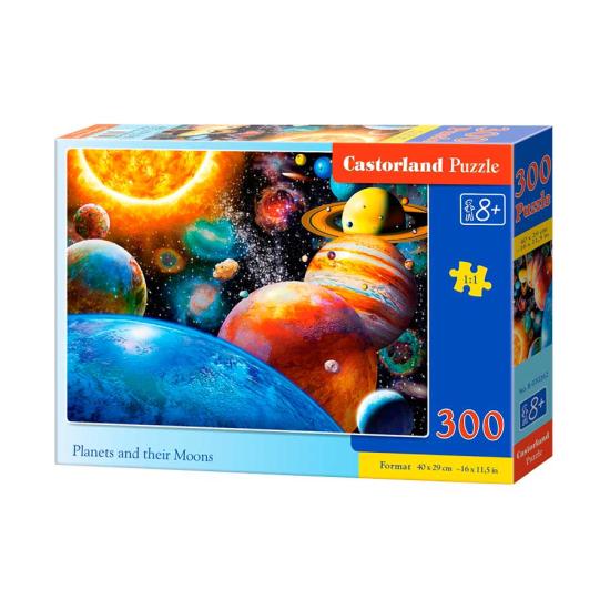 Puzzle Castorland Planetas y sus Lunas de 300 Piezas Puzzle Castorland Planetas y sus Lunas de 300 Piezas