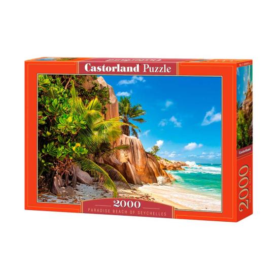 Puzzle Castorland Playa Paraíso de Seychelles de 2000 Piezas
