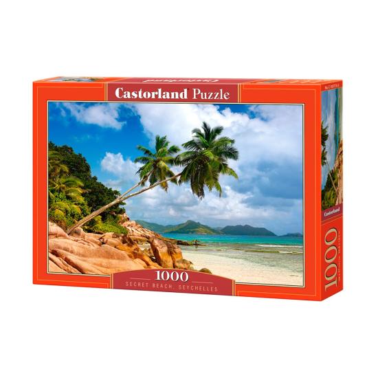 Puzzle Castorland Playa Secreta, Seychelles de 1000 Piezas