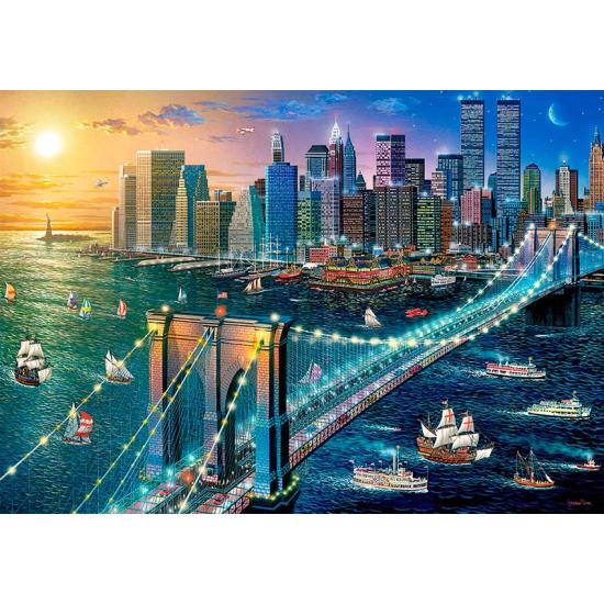 Puzzle Castorland New York, Puente de Brooklyn de 500 Piezas