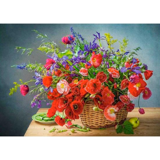 Puzzle Castorland Ramo con Amapolas de 500 Piezas