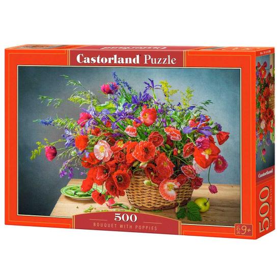 Puzzle Castorland Ramo con Amapolas de 500 Piezas