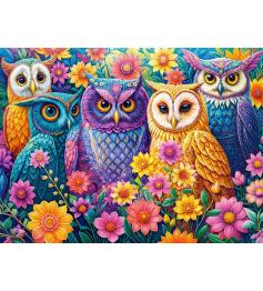 Puzzle Castorland Encuentro de Búhos entre Flores de 3000 Piezas