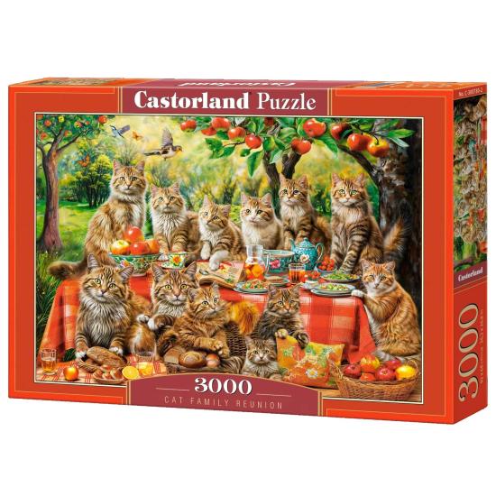 Puzzle Castorland Reunión Familiar De Gatos de 3000 Piezas