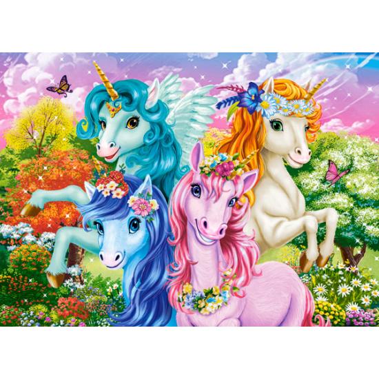 Puzzle Castorland Selfie de Lindos unicornios de 70 Pzs