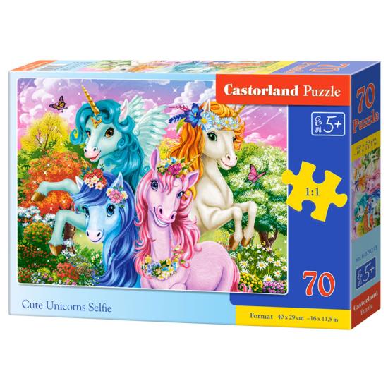Puzzle Castorland Selfie de Lindos unicornios de 70 Pzs