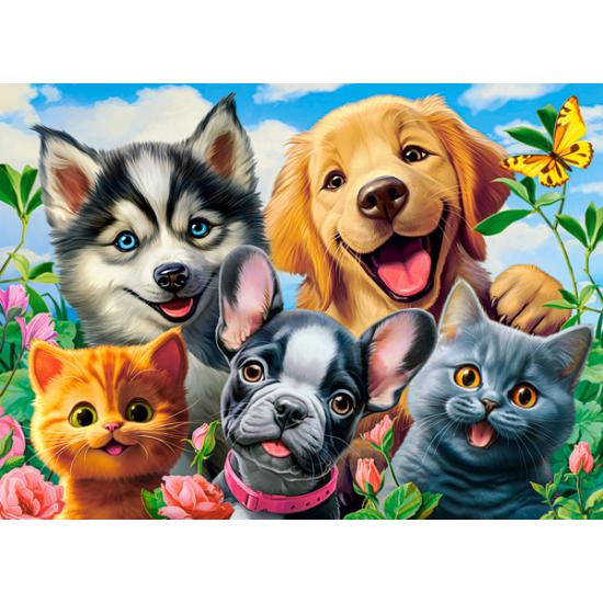 Puzzle Castorland Selfie de Mascotas de 70 Piezas Puzzle Castorland Selfie de Mascotas de 70 Piezas