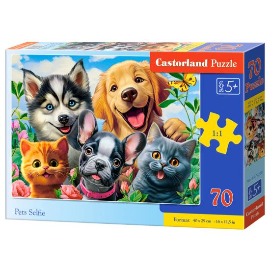 Puzzle Castorland Selfie de Mascotas de 70 Piezas Puzzle Castorland Selfie de Mascotas de 70 Piezas