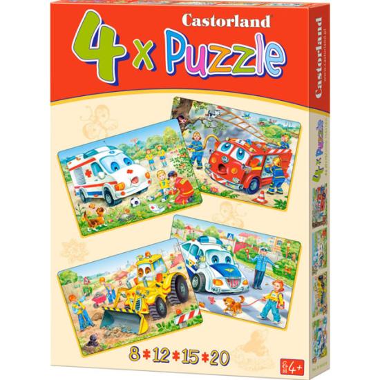 Puzzle Castorland Servicios de Emergencias 8+12+15+20