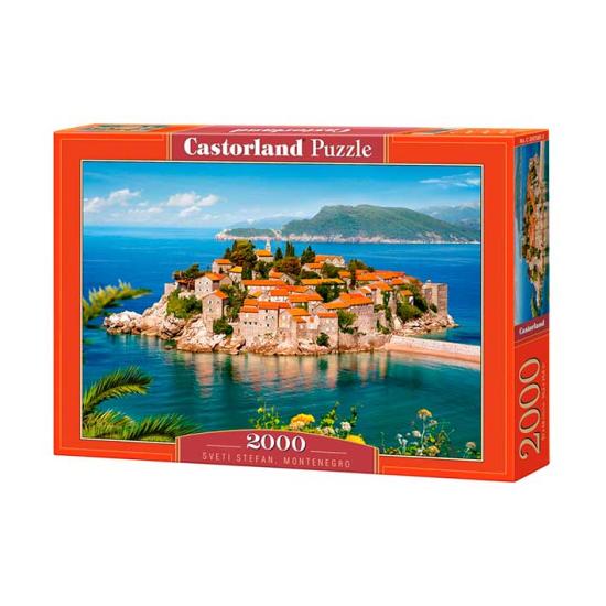 Puzzle Castorland Sveti Stefan, Montenegro de 2000 Piezas