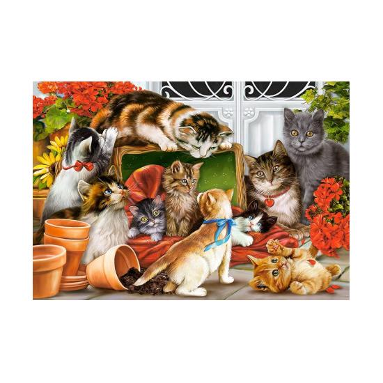 Puzzle Castorland  Tiempo de Juego de Gatitos  de 1500 Piezas