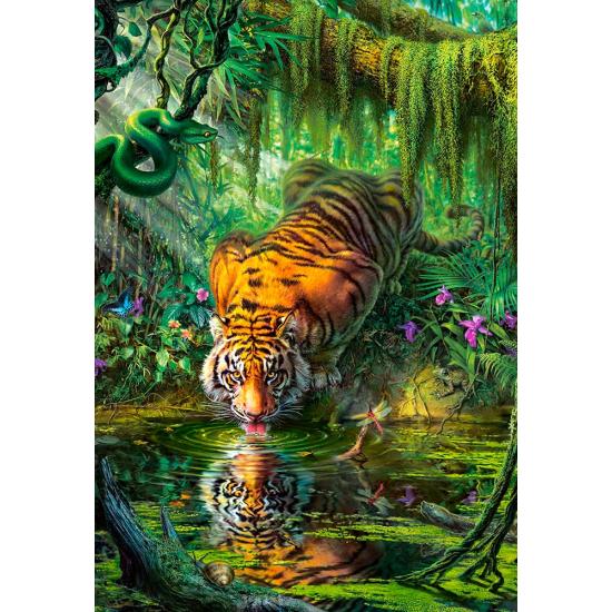 Puzzle Castorland Tigre en la Jungla de 1000 Piezas