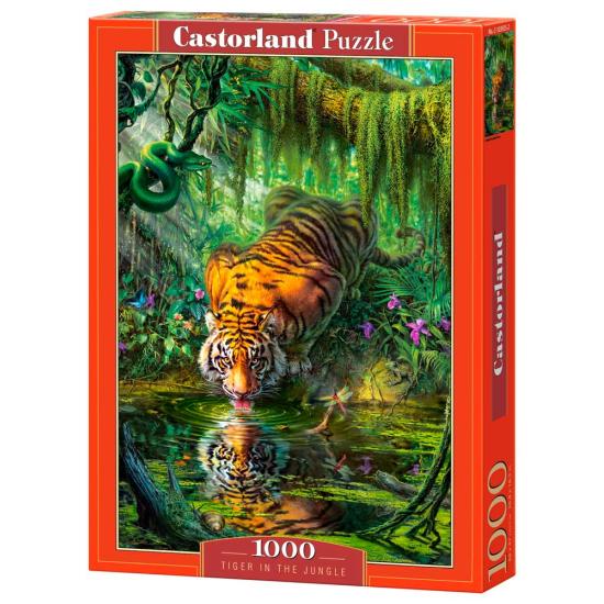 Puzzle Castorland Tigre en la Jungla de 1000 Piezas
