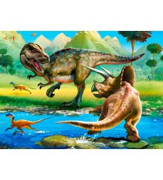 Puzzle Castorland Tiranosaurio Contra Triceratops de 70 Piezas